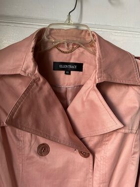 Ellen Tracy Dusty Pink Trench Coat
